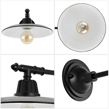Bonner 12" Farmhouse Industrial Indoor/Outdoor Iron LED Victorian Arm Outdoor Sconce